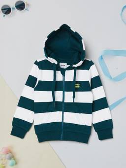 max - Green Stripes Hoodie