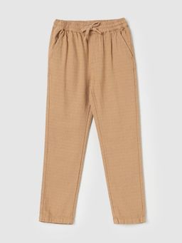 max - Brown Solid Trousers