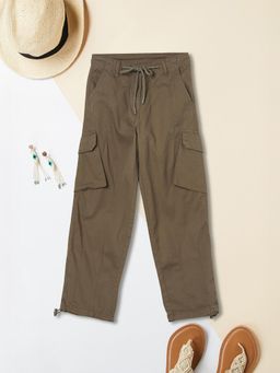 max - Brown Solid Trousers