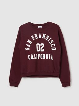 max - Burgundy Printed Sweatshirt