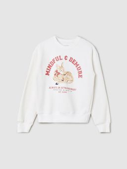 max - White Printed Sweatshirt