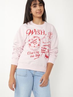 max - Pink Printed Sweatshirt