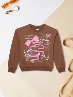 max - Brown Printed Sweatshirt