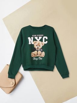 max - Green Printed Sweatshirt