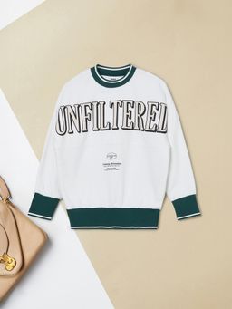 max - White Printed Sweatshirt