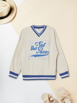 max - Beige Printed Sweatshirt