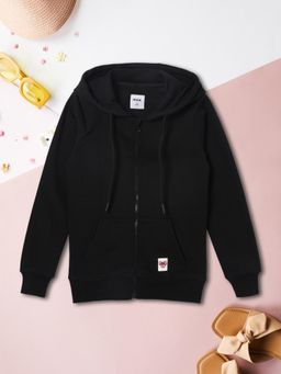 max - Black Solid Hoodie