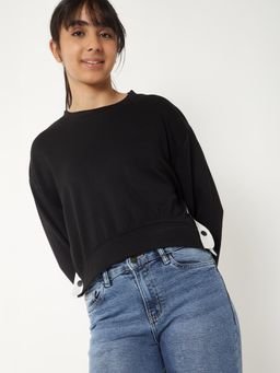 max - Black Colorblock Sweatshirt