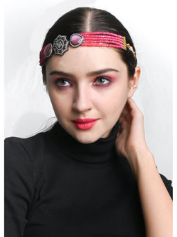 Odette - Pink Metal Necklace Set (Set of 2)