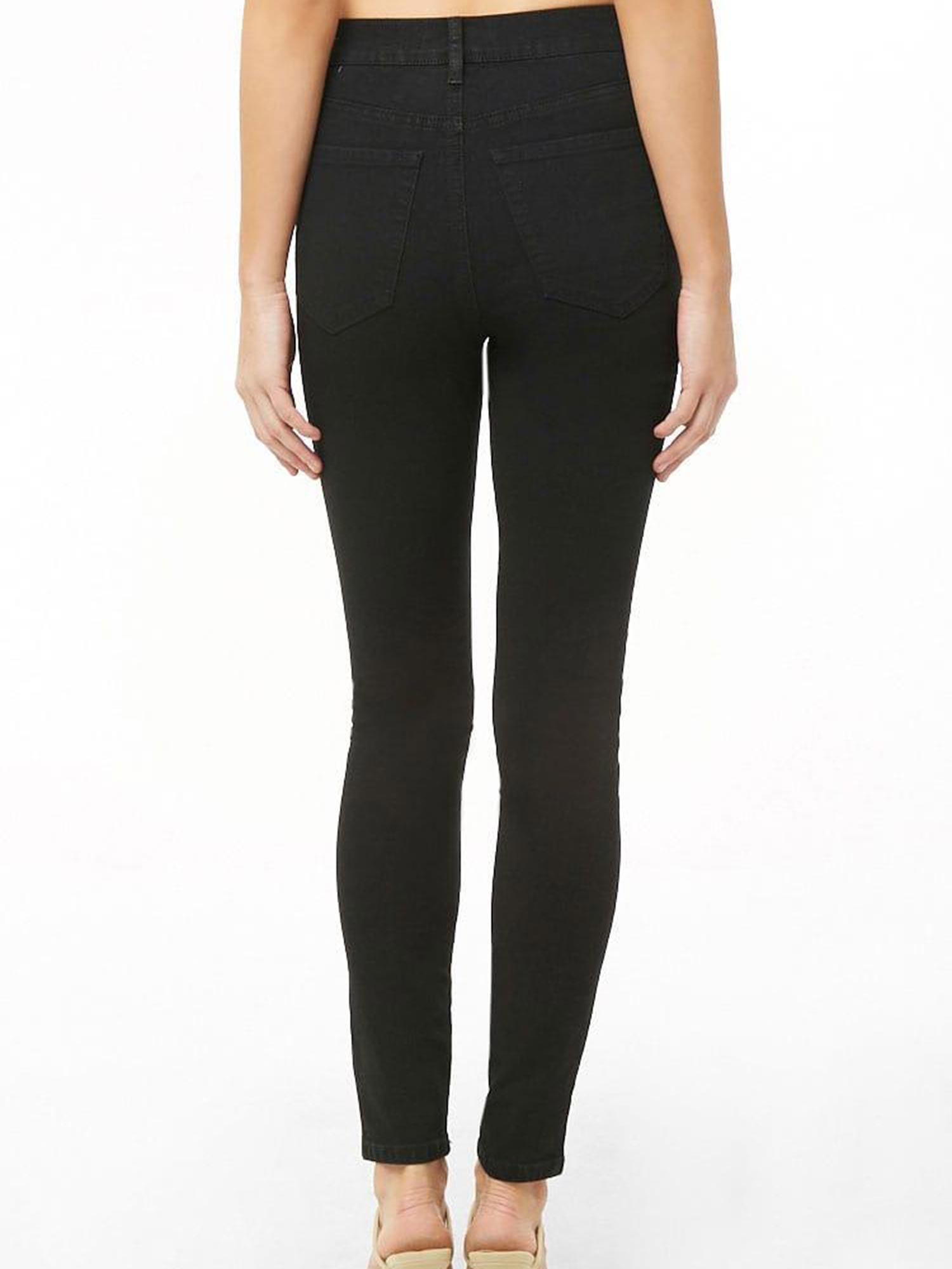 Forever 21 Black High-Rise Skinny Jeans 