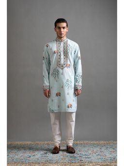 Gargee Designers - Hathi Baagh Blue Kurta With Pant
