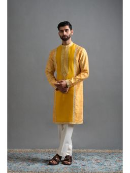 Gargee Designers - Surya Tej Mustard Kurta With Pant