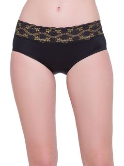 Candyskin - Women Solid Mid-Waist Hipster Panty - Black