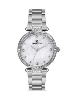 Daniel Klein - White Color Stainless Steel Strap Watch for Women DK.1.13125-1