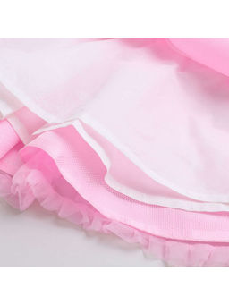 The Magic Wand - Girls Pink Embellished Knee Length Dress with Belt (Set of 2)