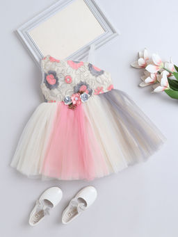 The Magic Wand - Girls Green Embellished Knee Length Dress