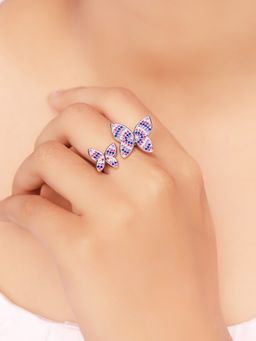 Silberry - 925 Sterling Silver Barbie Wings Ring for Womens and Girls