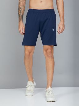 Technosport - Navy Men Solid Slim Fit Sports Shorts