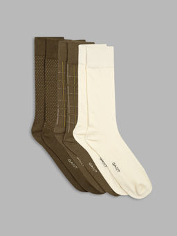 GANT - Men Patterned Calf Length Socks (3 Pair Of Socks)