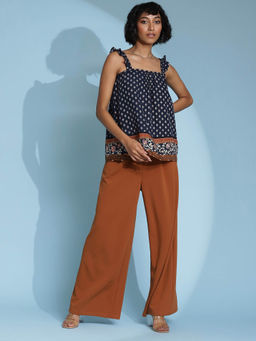 Label Ritu Kumar - Sleeveless Printed Short Top