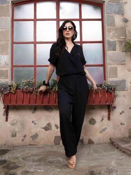 Western Era - Formal Wear Black Jumpsuit with Elasticated Waist