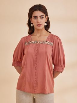 B77 - Daryah Organic Bamboo Embroidered Top