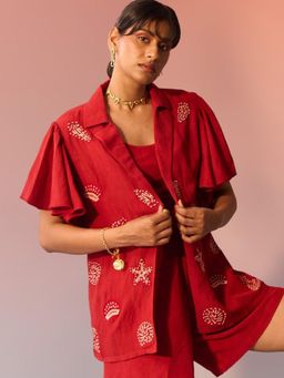 Western Era - Shell Embroidery Shirt