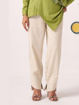 Western Era - Beige Regular Fit Cotton Trouser