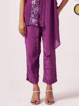 Western Era - Plum Full Length Regular Trouser