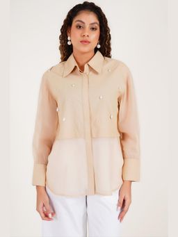 Western Era - Beige Crystal Shirt