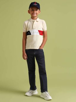 U.S. POLO ASSN. - Boys Navy Blue Cotton Solid Jeans