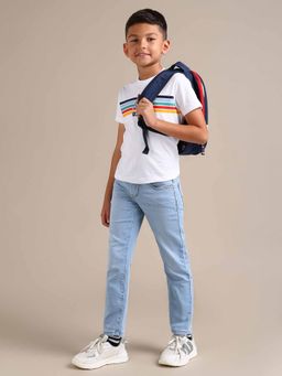 U.S. POLO ASSN. - Boys Blue Cotton Solid Jeans