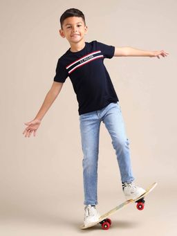 U.S. POLO ASSN. - Boys Blue Cotton Solid Jeans