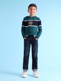 U.S. POLO ASSN. - Boys Navy Blue Cotton Solid Jeans