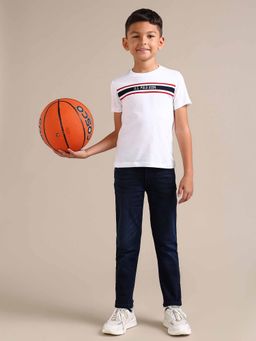 U.S. POLO ASSN. - Boys Navy Blue Cotton Solid Jeans