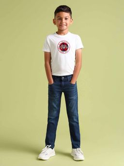 U.S. POLO ASSN. - Boys Blue Cotton Solid Jeans