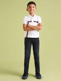 U.S. POLO ASSN. - Boys Black Cotton Solid Jeans