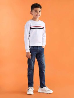 U.S. POLO ASSN. - Boys Blue Cotton Solid Jeans