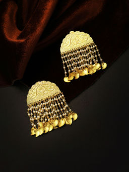 Adwitiya - Women Gold Plated with white Pearls Drop earring