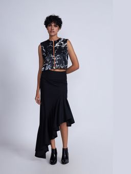 Advait - Black Midori Crop Top