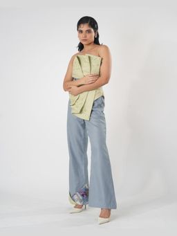Orthodox - Green Vaanya Draped Top and Trouser