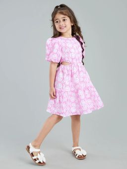 Hopscotch - Cotton Cut-Out Casual Dress