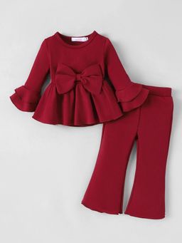 Hopscotch - Bow Applique Top With Pant
