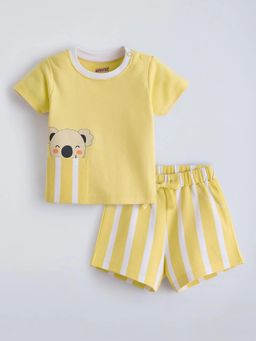Hopscotch - Koala Ringer Cotton T-Shirt With Shorts