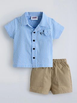 Hopscotch - Checkered Shirt With Shorts