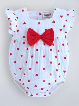 Hopscotch - Bow Applique Cotton Onesie