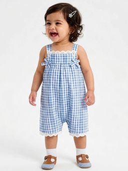 Hopscotch - Cotton Strappy Gingham Romper