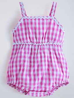 Hopscotch - Checkered Lace Onesie