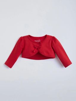 Hopscotch - Bow Applique Cotton Shrug