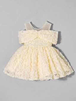 Hopscotch - Floral Sequin Applique Dress